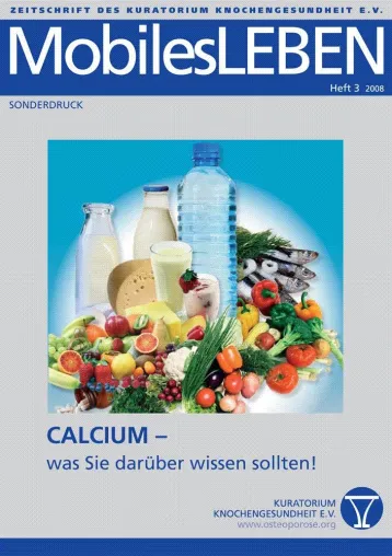 Bild: Neue Informationsbroschüre - "Calcium - was Sie darüber wissen sollten"