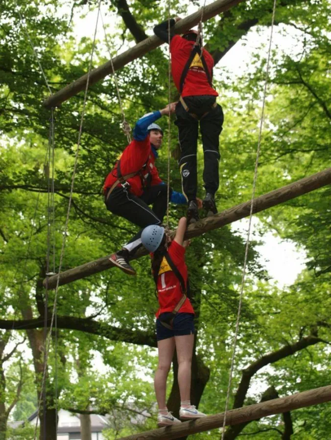 Klettern ist nur eine Aufgabe, die die Teams beim Schools Cup erwartet