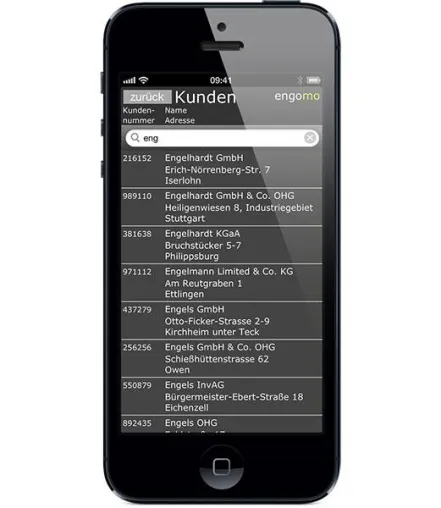 Bild: Neue Enterprise App von engomo unterstützt mobiles Handling von Unternehmensdaten auf Smartphone und Tablet