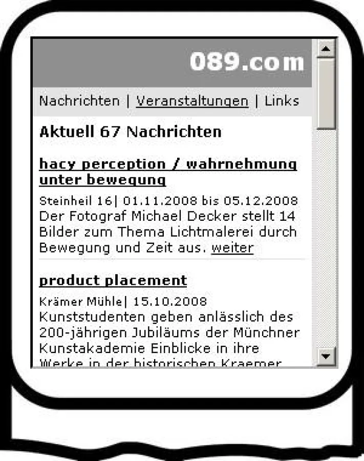 Münchner Kulturguide ?089.com? macht mobil