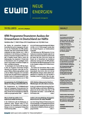 Bild: KfW-Programme finanzieren Ausbau der Erneuerbaren in Deutschland zur Hälfte