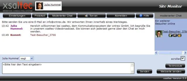 Der xsaltec - Gruppenchat im Einsatz für „Jugend gründet“ zur Förderung des jungen Unternehmergeistes Bild: Der xsaltec - Gruppenchat im Einsatz für „Jugend gründet“ zur Förderung des jungen Unternehmergeistes
