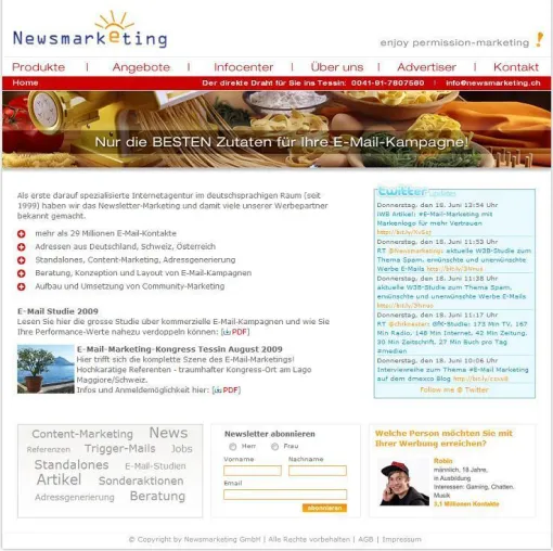 Bild: Neuigkeiten aus der Schweiz – Redesign newsmarketing.ch