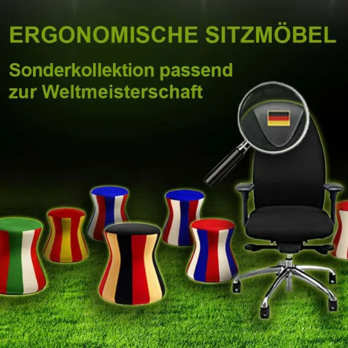 ERGONOMISCHE BÜROSTÜHLE und SITZHOCKER – Gesund Sitzen im sportlichen Look Bild: ERGONOMISCHE BÜROSTÜHLE und SITZHOCKER – Gesund Sitzen im sportlichen Look
