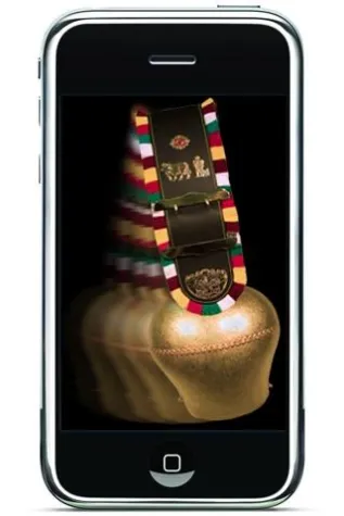 Schweizer Alternative zur Vuvuzela: Kuhglocke auf dem iPhone Bild: Schweizer Alternative zur Vuvuzela: Kuhglocke auf dem iPhone