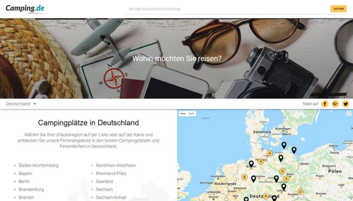 Home Page Camping.de