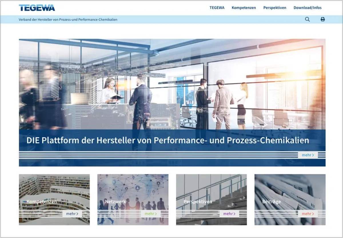 formativ.net Internetagentur gestaltet und programmiert neue Internetseite für TEGEWA.