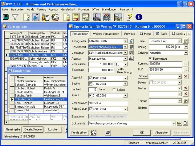 Bild: KVV 2.3.0: Kunden- und Vertragsverwaltung mit neuen Extras