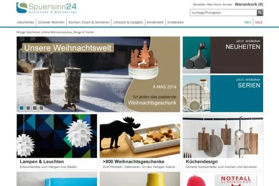 Redesign bei Spuersinn24, dem Designshop für Wohndesign und Geschenke Bild: Redesign bei Spuersinn24, dem Designshop für Wohndesign und Geschenke