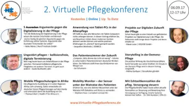 Bild: Die 2. Virtuelle Pflegekonferenz präsentiert wieder aktuelle Innovationen für die Pflege