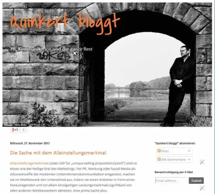 Bild: Quinkert bloggt: Kostenloses PR-Kompendium für Unternehmen