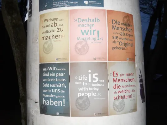 Bild: Guerilla Marketing in eigener Sache - PROC-Guerilla's Kunst des Werbens