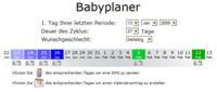 Bild: Familienplanung dank Babyplaner