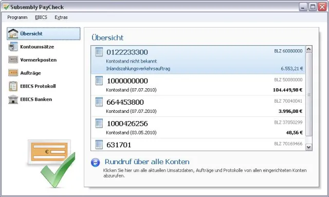 Bild: Subsembly PayCheck: Autarker EBICS Client für VEU und mehr