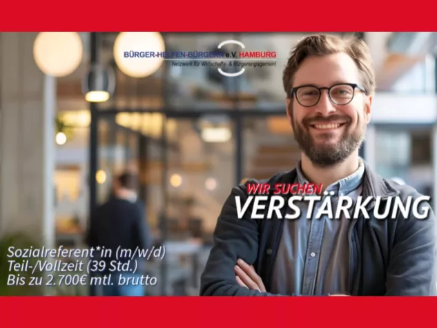 Bild: Gemeinnütziger Hamburger Trägerverein sucht dringend Sozialreferenten (m/w/d)