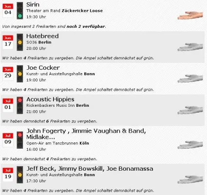 Bild: Bei grün gibt’s Freikarten