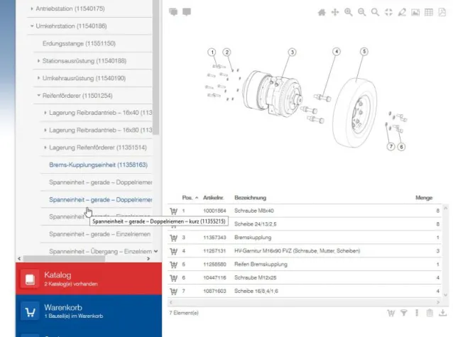 Bild: Doppelmayr: Ersatzteilbestellung für Seilbahnen mit CATALOGcreator®