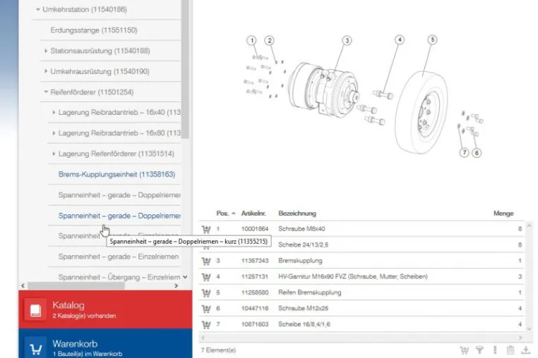 Bild: Doppelmayr: Ersatzteilbestellung für Seilbahnen mit CATALOGcreator®