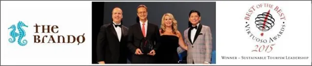 Bild: Auszeichnung für nachhaltige Tourismusführerschaft-The Brando bei den Virtuoso 'Best of the Best' Awards geehrt