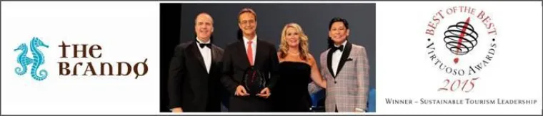 Bild: Auszeichnung für nachhaltige Tourismusführerschaft-The Brando bei den Virtuoso 'Best of the Best' Awards geehrt