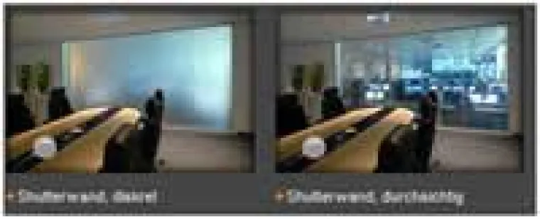 Shutterwand - Diskretion im Kontrollraum und Krisenraum Bild: Shutterwand - Diskretion im Kontrollraum und Krisenraum