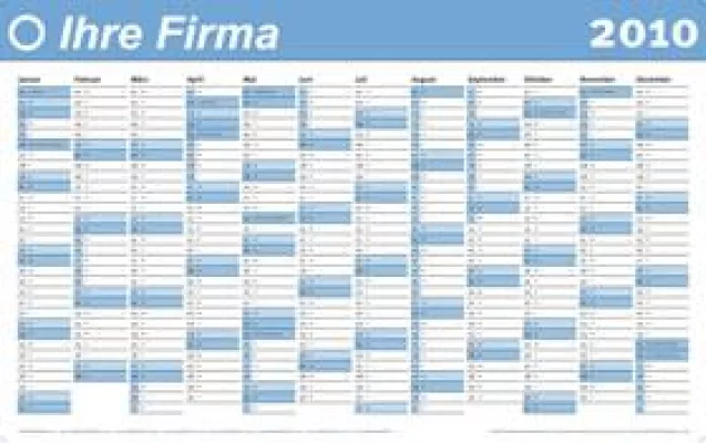 Bild: Kostenlose Druckdatei für Wandkalender 2010
