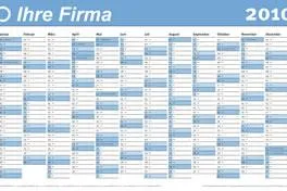 Bild: Kostenlose Druckdatei für Wandkalender 2010
