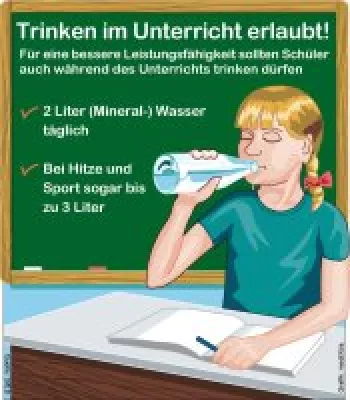 Bild: Leistungsfähiger im Unterricht dank Mineralwasser