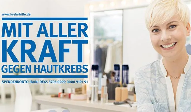 Bild: Aufmerksamkeitsstarker Hautkrebs-Spot mit Susanne Klehn