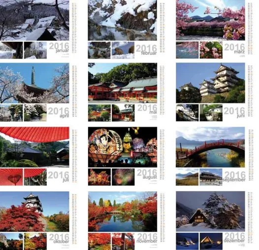 Bild: Neuer faszinierender Japan-Kalender zum Vorzugs-Preis