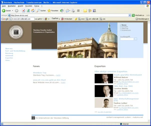 Matoma erstellt Website für Steinbeis Institut Stuttgart Bild: Matoma erstellt Website für Steinbeis Institut Stuttgart