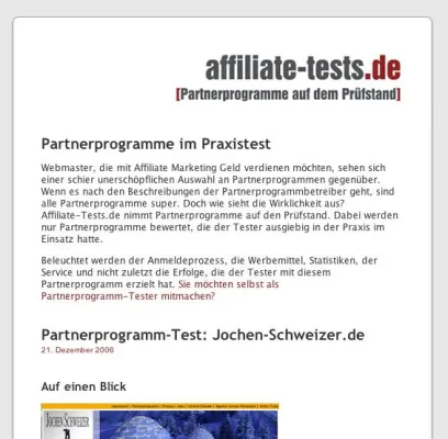 Affiliate Marketing: Partnerprogramme im Praxistest Bild: Affiliate Marketing: Partnerprogramme im Praxistest