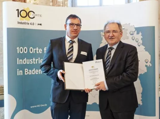 EVO erhält Auszeichnung des Landes Baden-Württemberg für Industrie 4.0 Bild: EVO erhält Auszeichnung des Landes Baden-Württemberg für Industrie 4.0
