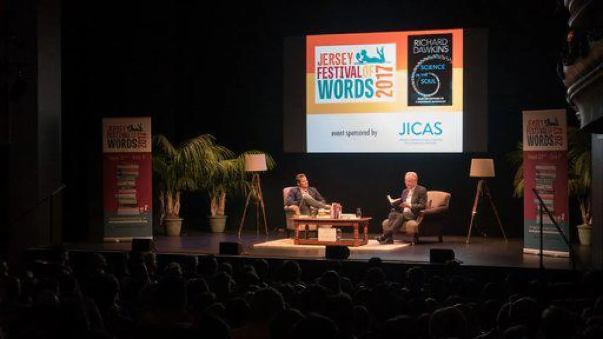 Richard Dawkins auf dem Festival of Words in Jersey 2017