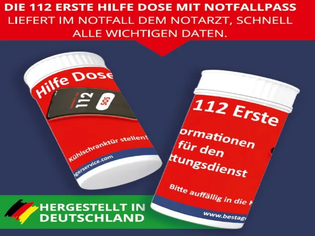 Bild: Die 112 Erste Hilfe Dose kann Leben retten!
