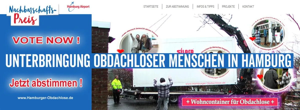 VOTE für Hamburger-Obdachlose.de +++ Jetzt online abstimmen ...