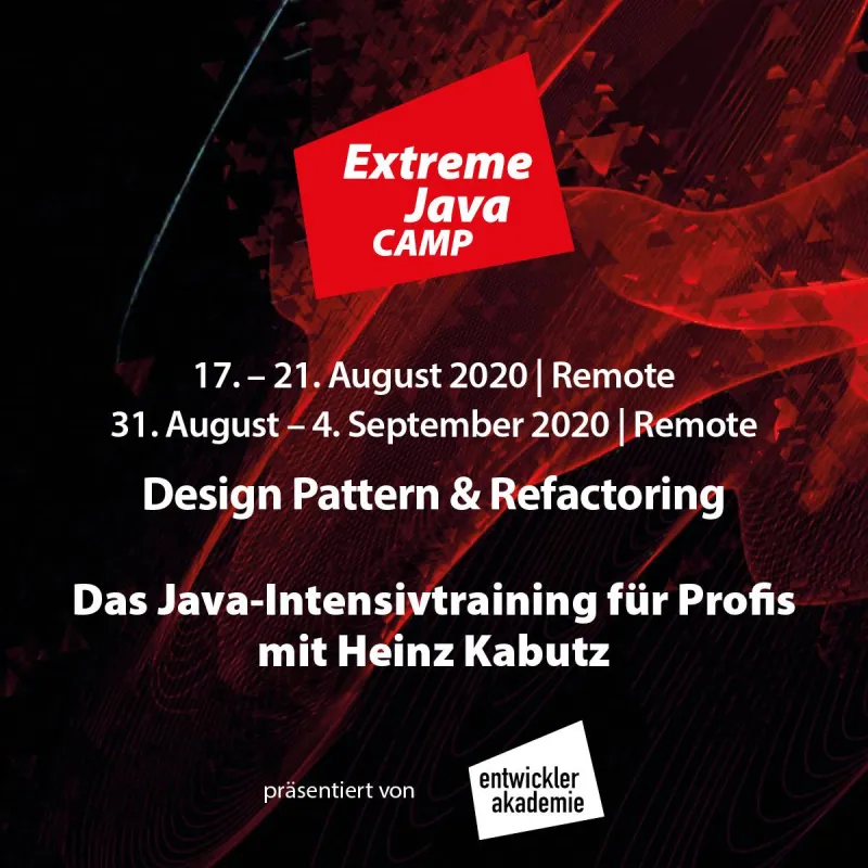 Extreme Java Camp Online-Trainings mit Dr. Heinz Kabutz
