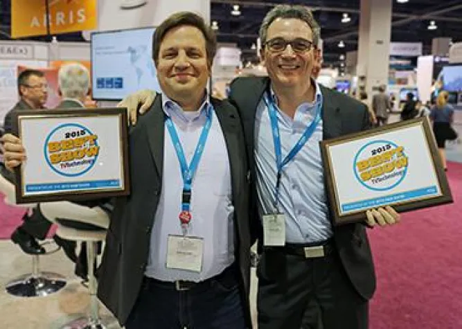 NAB Show 2015: Auszeichnungen im Doppelpack für IT-Lösungen von arvato Systems Bild: NAB Show 2015: Auszeichnungen im Doppelpack für IT-Lösungen von arvato Systems