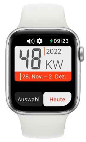 Bild: Apple Watch App bietet Kalenderwoche am Handgelenk