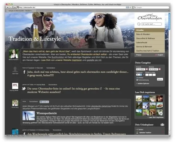 Bild: Oberstaufen geht auch mit seiner Internetseite neue Wege