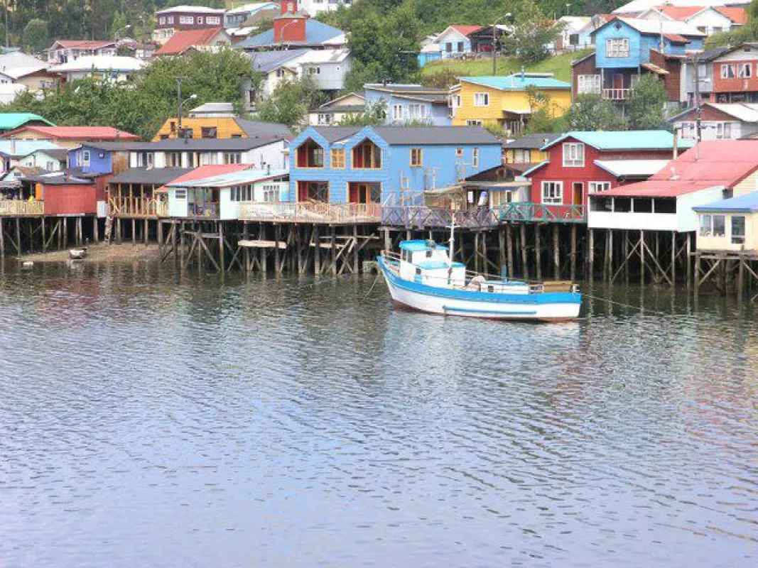 Chile - Insel Chiloé Stelzenhäuser