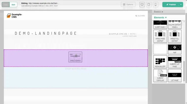 Landingpage Management mit dem eZ Platform Page Builder Bild: Landingpage Management mit dem eZ Platform Page Builder
