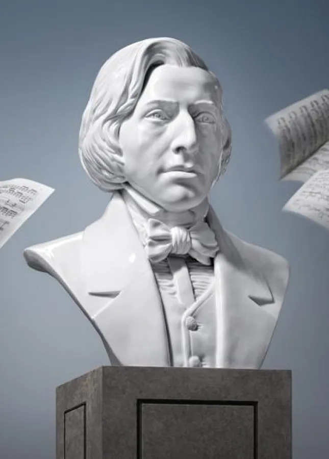 Frédéric Chopin PORZELLANBÜSTE © KPM Königliche Porzellan-Manufaktur Berlin