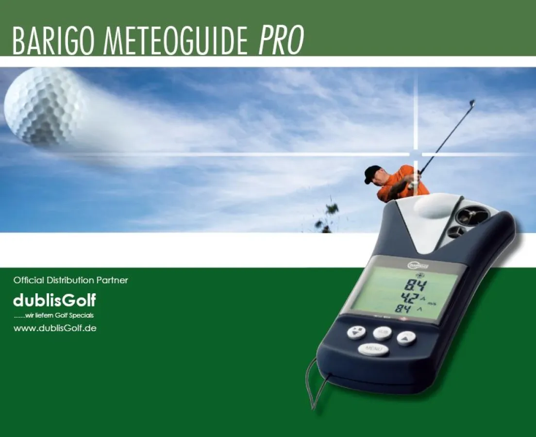 dublisGolf: BARIGO® No. 525 Meteoguide Pro, Pocket Windmesser und Wetterstation für den Golfsport in Deutschland, Österreich und Schweiz -wissen wie der Wind weht-