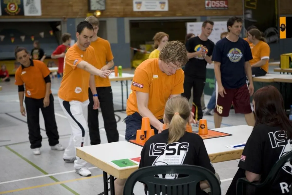 Sport Stacking Staffelwettbewerb bei den German Open 2008 in Essen.