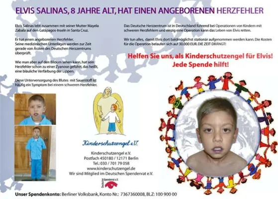 Bild: Gesucht werden Kinderschutzengel-Paten für Elvis, 8 Jahre alt, aus Ecuador