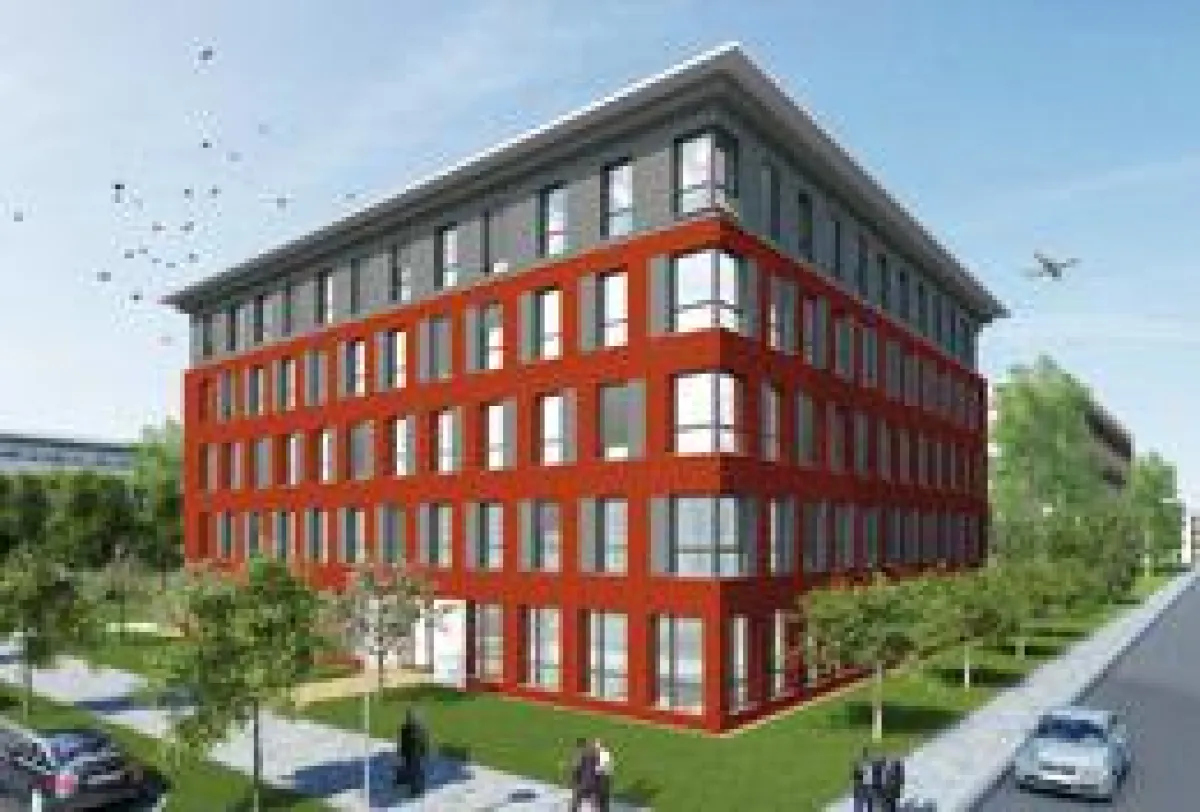 In der Volmerstraße 8 in Berlin-Adlershof wird aktuell ein neues Geschäftsgebäude realisiert: Noch 2