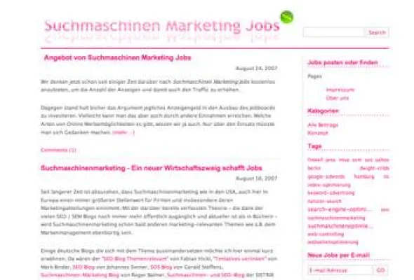 Bild: Corporate Blog des Joportals für Suchmaschinenmarketing
