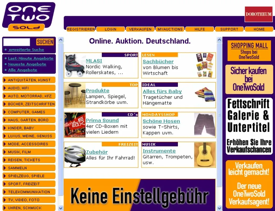 Screenshot OneTwoSold 22.03.2005