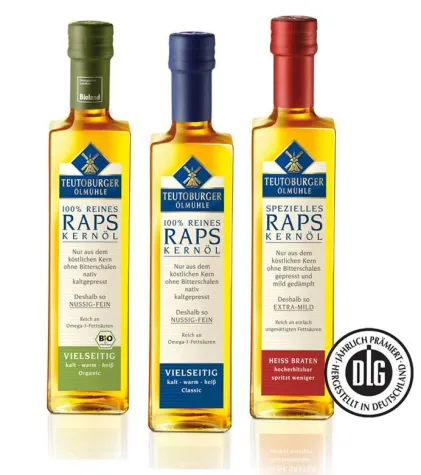 Bild: Teutoburger Raps-Kernöle erhalten Gütesiegel „Jährlich DLG prämiert“